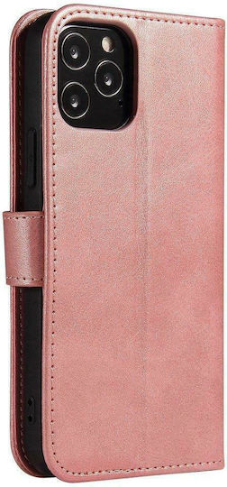 Hurtel Magnet Elegant Book Δερματίνης Ροζ (Redmi Note 9T)