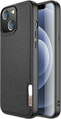 Dux Ducis Fino Silicone / Fabric Back Cover Black (iPhone 13)