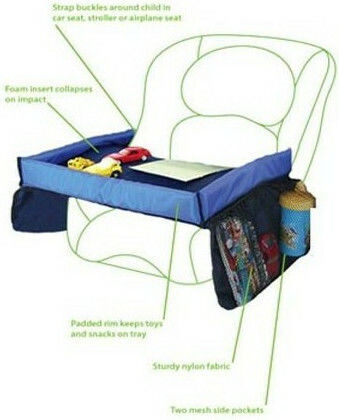 Kinder-Snack & Spiel-Autotablett Blau