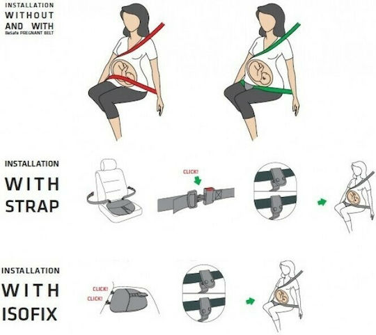 BeSafe Pregnancy Seat Belt Adjuster iZi Up & Fix with Isofix Black