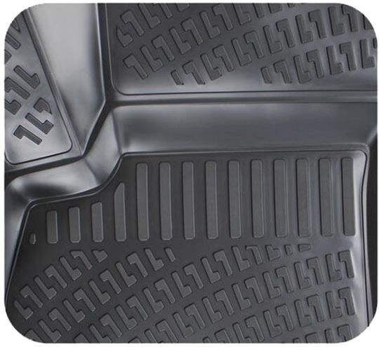 Rizline Set of Front and Rear Mats Tray Type 4pcs from Rubber for Opel Insignia Black