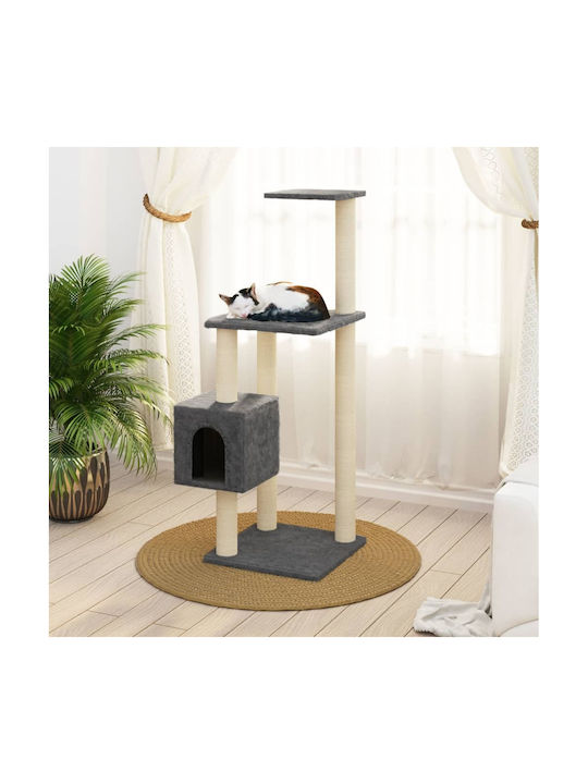 vidaXL Scratching Post Cat Trees Gray 41x41x104cm