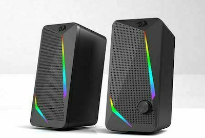 Redragon GS510 Waltz Компютърни говорители 2.0 с RGB осветление и мощност 6W в Черно цвят