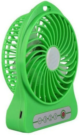 Ventilator USB Cu Baterie Reîncărcabilă Verde 60W