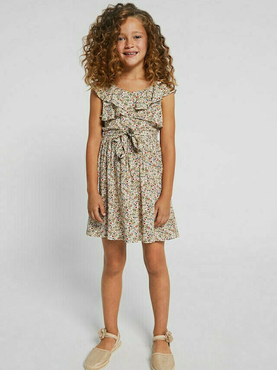 Mayoral Kids Dress Floral Sleeveless Multicolour