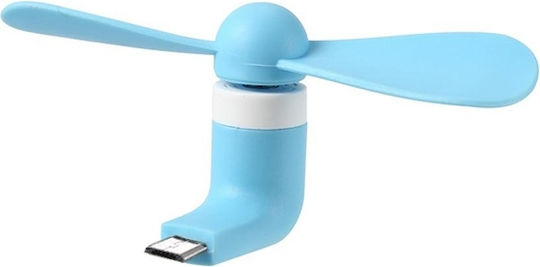 Ancus Micro USB Mini Fan Ανεμιστηράκι Κινητού USB Μπλε