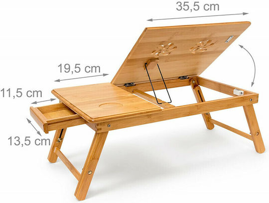 Relaxdays Laptop-Ständer Für Laptop Bis 19 Braun 10019147