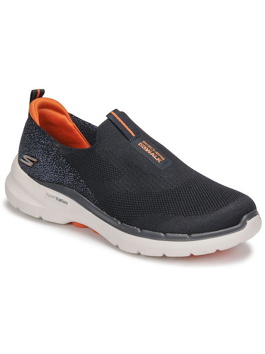 Skechers Material Slip-on-uri pentru bărbați Albastru