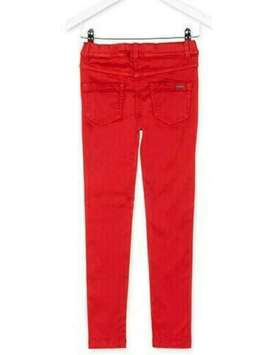 Losan Girls Fabric Trouser Red