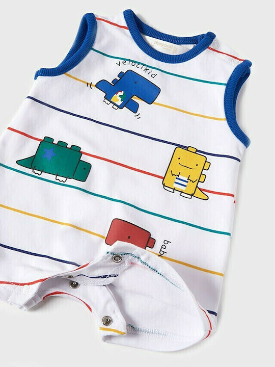 Mayoral Dinosaurs Baby Bodysuit Set Sleeveless Multicolour 2pcs