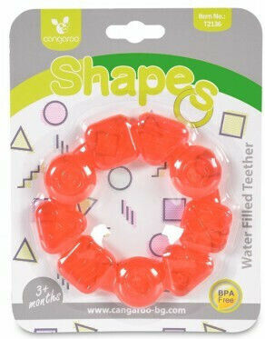 Cangaroo Shapes Μασητικός Κρίκος Οδοντοφυΐας με Νερό από Σιλικόνη για 3 m+