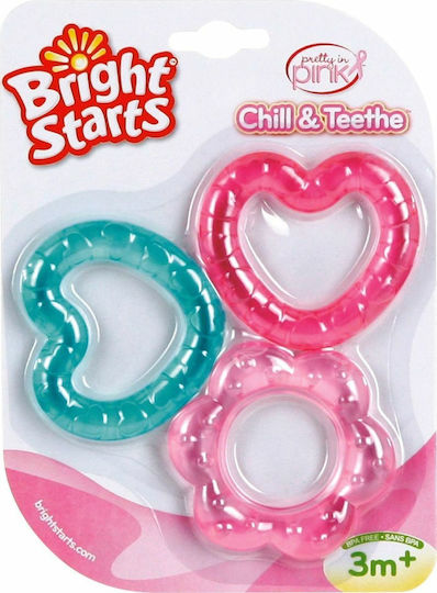 Bright Starts Chill Inel de dentiție cu gel din silicon pentru 3 m+ 3buc