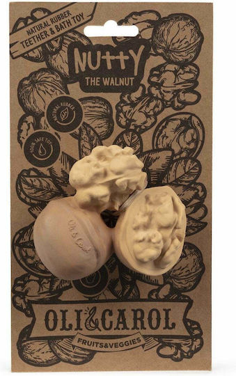 Oli&Carol Nutty Walnut Teether from Rubber for 0 Months+