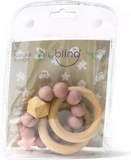 Nibbling Stellar Nat Wood Ring Μασητική Κουδουνίστρα Οδοντοφυΐας από Ξύλο για 0 m+