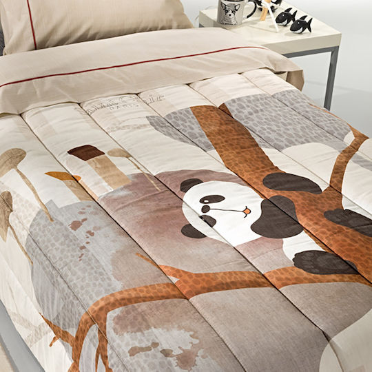 Saint Clair Kids Duvet Single Panda Beige 160x220cm Saint Clair Kids Duvet Single Panda Beige 160x220cm