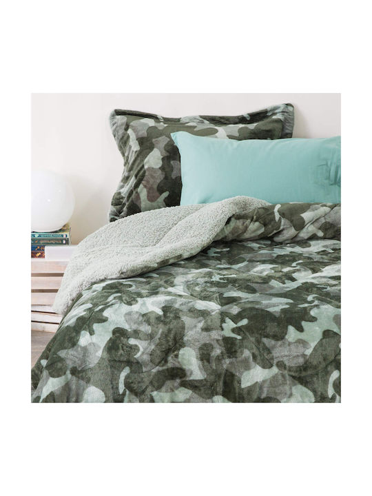 Borea Kids Duvet Cover Single Army Green 160x220cm