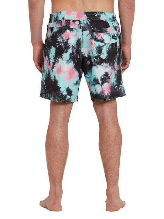 Volcom Herren Badebekleidung Shorts Türkis mit Mustern