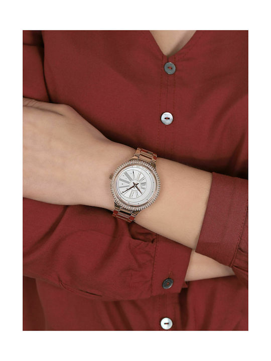 Michael Kors Taryn Watch with Pink Gold Metal Bracelet