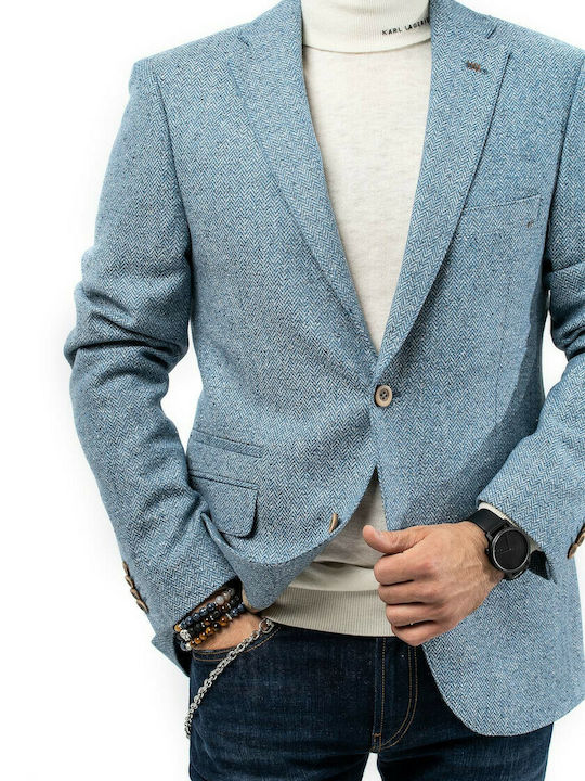 Fragosto Blazer Fishbone - 003 Light Blue