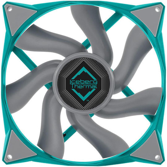 Iceberg Thermal IceGALE Xtra Case Fan 140mm (2500rpm / 169cfm) Without LED Lighting And 4-Pin PWM Connection Teal