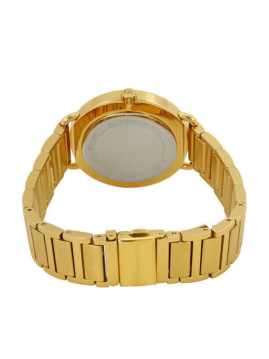 Michael Kors Portia Γυναικείο Ρολόι 36.5mm Χρονογράφος Μπαταρίας με Χρυσό Μεταλλικό Μπρασελέ
