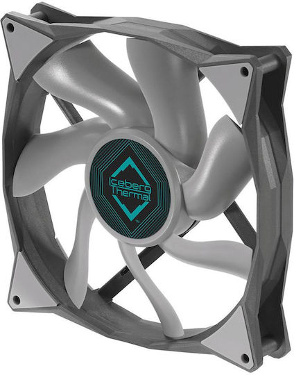 Iceberg Thermal IceGALE Gehäuselüfter 120mm (1850rpm / 76cfm) Ohne LEDs Beleuchtung und Verbindung 4-Pin PWM Graue