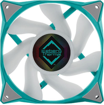 Iceberg Thermal IceGALE ARGB Case Fan 120mm με Σύνδεση 3-Pin / 4-Pin PWM Teal