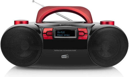GoGEN CDM 390 BTDABR Φορητό Ηχοσύστημα με Bluetooth / CD / MP3 / USB / Ραδιόφωνο Κόκκινο