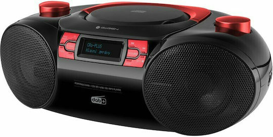 GoGEN CDM 390 BTDABR Φορητό Ηχοσύστημα με Bluetooth / CD / MP3 / USB / Ραδιόφωνο Κόκκινο