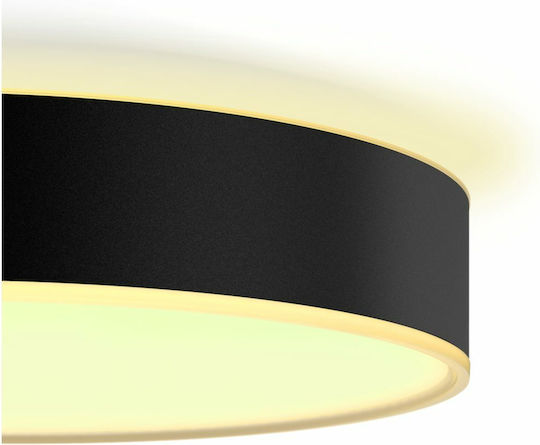 Philips Smart Πλαφονιέρα Οροφής 55.1εκ. Μαύρη με Ενσωματωμένο LED και Τηλεχειριστήριο