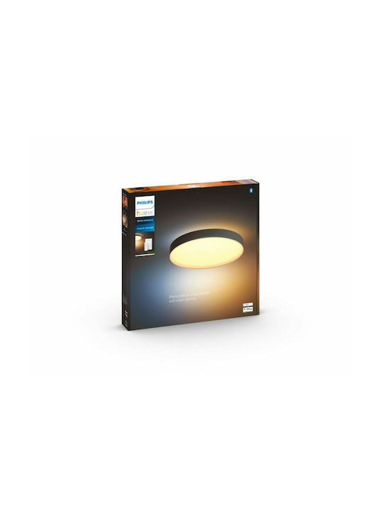 Philips Smart Πλαφονιέρα Οροφής 55.1εκ. Μαύρη με Ενσωματωμένο LED και Τηλεχειριστήριο