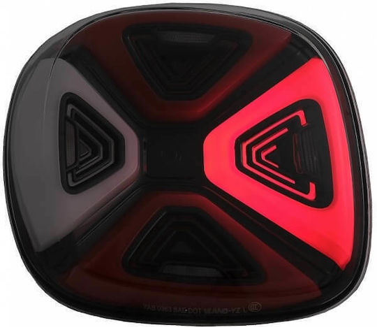 Faruri Spate LED Smart ForTwo C453 A453 / ForFour W453 2014-2019 Roșu/Transparent/Negru 14-19 2 Bucăți