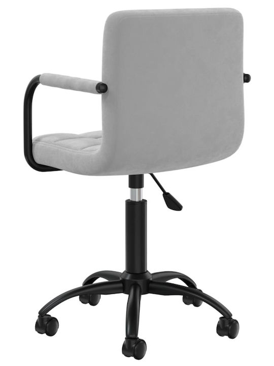 Rotating Chair Visitor with Arms & Wheels Light Gray 40x47x76cm 1pcs