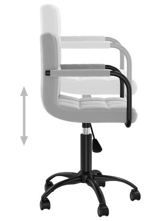 Rotating Chair Visitor with Arms & Wheels Light Gray 40x47x76cm 1pcs