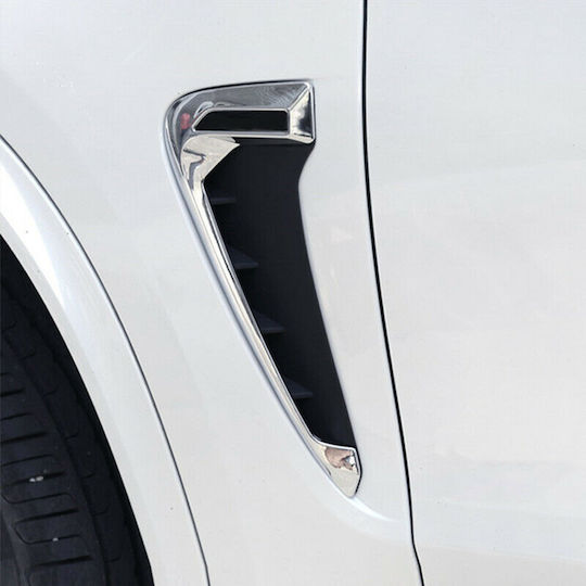 Luftschacht Auto Seitwärts Chrome/Schwarz Kompatibel mit BMW X5 F15 2013-2018 M-Look