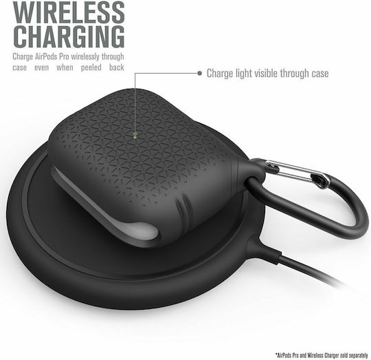 Catalyst Vibe Husă cu cârlig în culoarea Negru pentru Apple AirPods 3