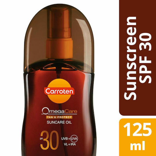 Carroten Omega Care Tan & Protect Αδιάβροχο Αντηλιακό Λάδι Σώματος SPF30 σε Spray 20ml