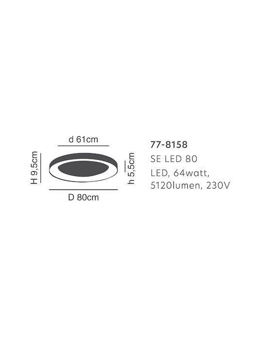 Home Lighting Plafonieră de Tavan 80buc Argintiu cu LED Integrat
