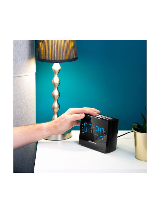 Kruger & Matz Ceas De Masă Digital Led Din Plastic Cu Ceas Deșteptător Și Radio Negru Km0821
