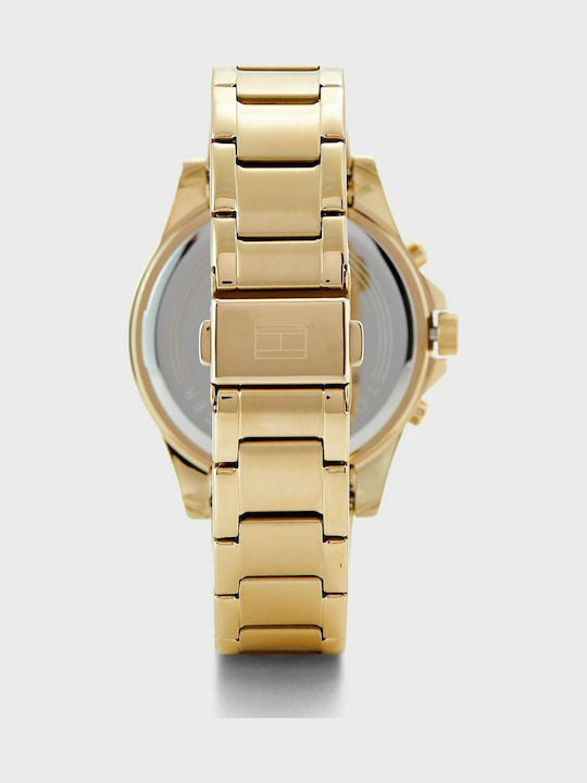 Tommy Hilfiger Haven Γυναικείο Ρολόι 38mm Χρονογράφος Μπαταρίας με Χρυσό Μεταλλικό Μπρασελέ