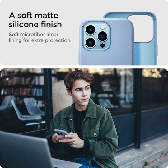 Spigen Silicone Fit Back Cover Σιλικόνης Sierra Blue (iPhone 13 Pro Max)