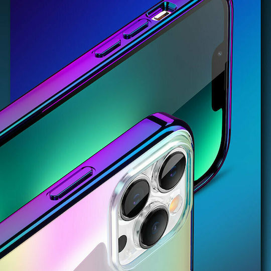 Kingxbar Nebula Back Cover Σιλικόνης Rainbow Transparent (iPhone 13 Pro)