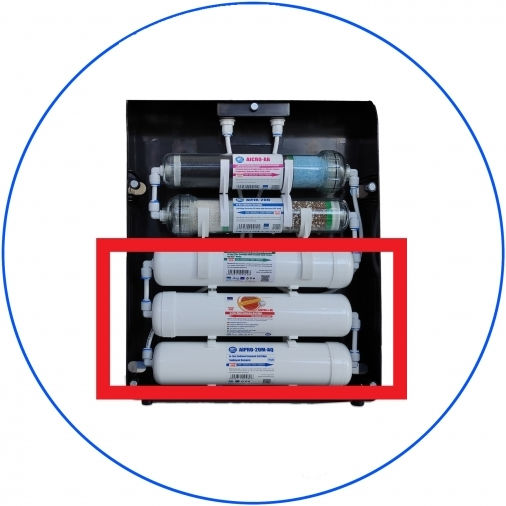 Aqua Filter Ersatz-Wasserfilter für unter der Arbeitsplatte aus Aktivkohle 12" Excito-HF-CRT 3Stück