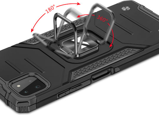 Wozinsky Ring Armor Kickstand Back Cover Πλαστικό Μαύρο (Galaxy A22 5G)