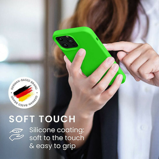 KWmobile Rubberized Back Cover Silicone Lime Green (iPhone 13 Pro Max)