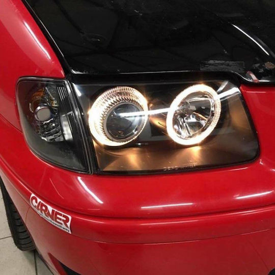 Depo Front Lights Angel Eyes for Volkswagen Polo