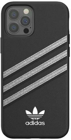 adidas Moulded Back Cover Silicone Black Glitter (iPhone 12 / 12 Pro)