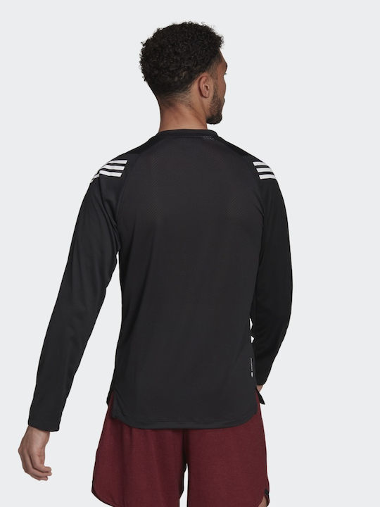 Adidas Icons Ανδρική Μπλούζα Μακρυμάνικη Μαύρη