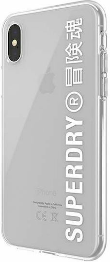 Superdry Snap Back Cover Σιλικόνης Διάφανο/Λευκό (iPhone X / Xs)