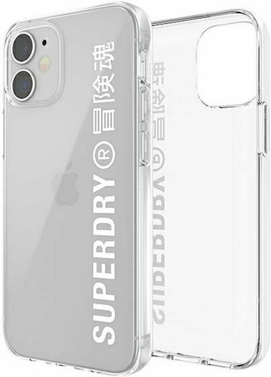Superdry Snap Back Cover Σιλικόνης Διάφανο/Λευκό (iPhone 12 mini)